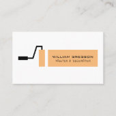 Cream Paint Roller, Painter & Decorator Visitekaartje (Voorkant)
