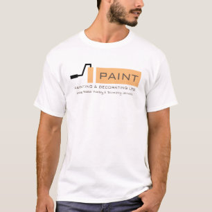 Cream Paint Roller, Schilder & Decorator Advertent T-shirt