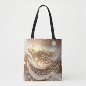 Cream Pale Gold Moon Timeless Elegance Tote Bag (Voorkant)