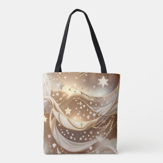 Cream Pale Gold Moon Timeless Elegance Tote Bag (Achterkant)