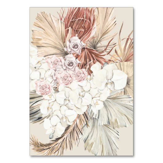 Cream Pampas gedroogd gras tropisch Oerwoud Kaart (Achterkant)