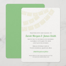 Cream Papel Picado Destination Wedding Fiesta Kaart