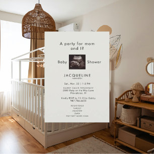 Cream Party voor mama en ik? Echo Baby shower Kaart