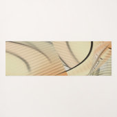 Cream Pastel Abstracte kunst monogram Yogamat (Achterkant (horizontaal))