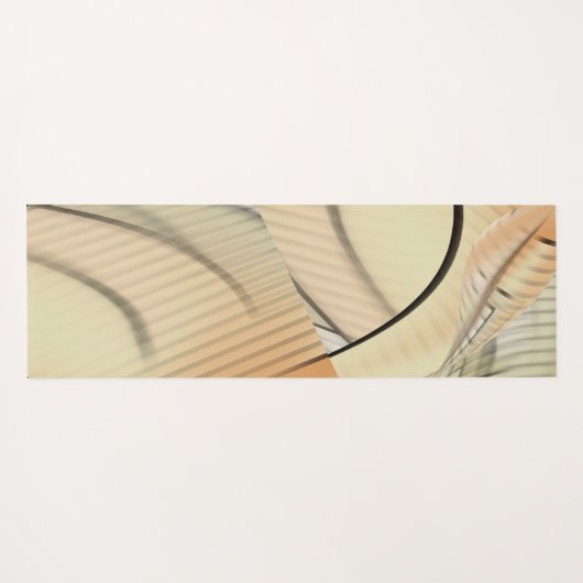 Cream Pastel Abstracte kunst monogram Yogamat (Achterkant (horizontaal))