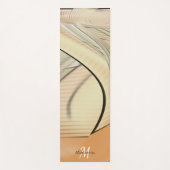 Cream Pastel Abstracte kunst monogram Yogamat (Voorkant)