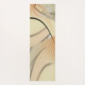 Cream Pastel Abstracte kunst monogram Yogamat (Achterkant)