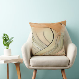 Cream Pastel Autumn Abstract Art Sierkussen