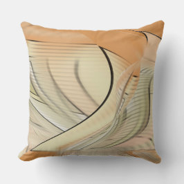 Cream Pastel Autumn Abstract Art Sierkussen