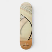Cream Pastel Autumn Abstracte Kunst, monogrammen Persoonlijk Skateboard (Voorkant)