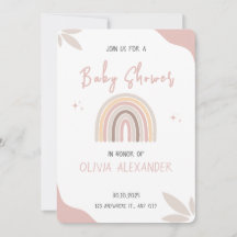 Cream Pastel Eenvoudig Minimalistisch Baby shower