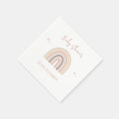 Cream Pastel Eenvoudig Minimalistisch Baby shower Servet (Hoek)