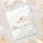 Cream Pastel Illustratief Baby shower Bedankzakje (Geknipt)