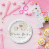 Cream Pastel Illustratief Baby shower Papieren Bordje (Feest)