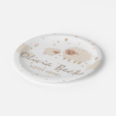 Cream Pastel Illustratief Baby shower Papieren Bordje (Gekanteld)