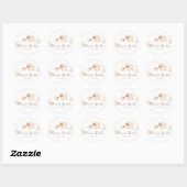 Cream Pastel Illustratief Baby shower Ronde Sticker (Vel)