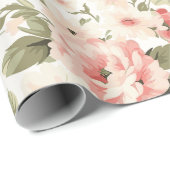 Cream pastel rozen cadeaupapier (Rol Hoek)