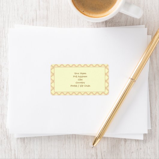 Cream Pattered Return Address Label (Insitu)