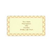 Cream Pattered Return Address Label (Voorkant)