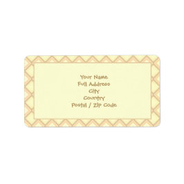 Cream Pattered Return Address Label