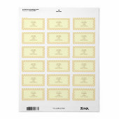 Cream Pattered Return Address Label (Full Sheet)