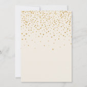 Cream Peach Bloemen en Goud Tiara Quinceanera Kaart (Achterkant)