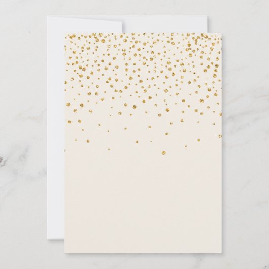 Cream Peach Bloemen en Goud Tiara Quinceanera Kaart (Achterkant)