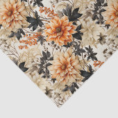  Cream Peach Floral Tissuepapier (Detail)