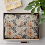  Cream Peach Floral Tissuepapier (Geschenk)