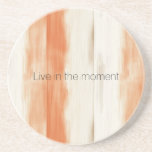 Cream Peach Orange Stripes Zandsteen Onderzetter<br><div class="desc">Cream Peach Orange Stripes</div>