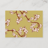 Cream Peach/Plum Blossom Double Happiness Wedding Plaatskaartje (Achterkant)