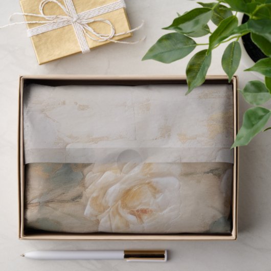 Cream Peach Rozen Bruiloft Tissuepapier (Geschenk)