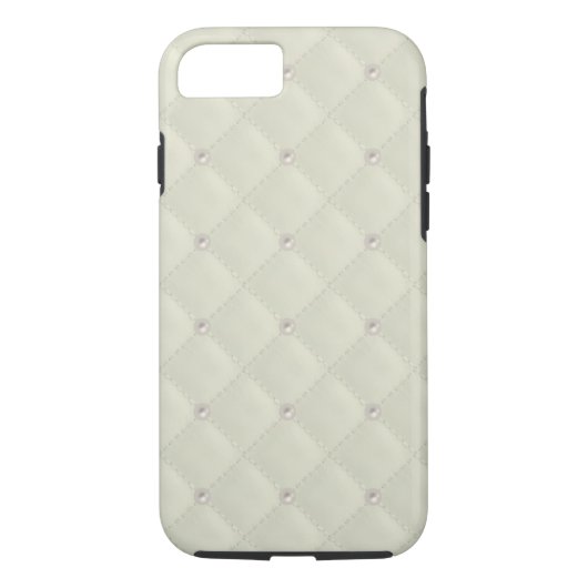 Cream Pearl Stud Quiled Case-Mate iPhone Case (Achterkant)