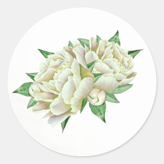 Cream Peony Stickers (Voorkant)