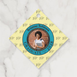 Cream Photo Modern Graduation Party Thank You Bedankjes Labels