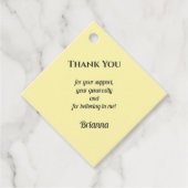 Cream Photo Modern Graduation Party Thank You Bedankjes Labels (Voorkant)