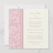 Cream Pink Foto Wedding Vow Renewal Uitnodigingen (Achterkant)