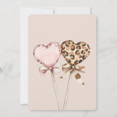 Cream Pink Leopard Hearts Birthday Kaart (Achterkant)