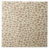 Cream Pink Leopard Print Tegeltje (Voorkant)