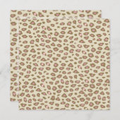 Cream Pink Leopard Print Verjaardag Kaart (Voorkant / Achterkant)