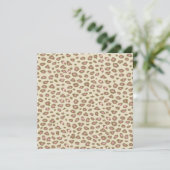 Cream Pink Leopard Print Verjaardag Kaart (Staand voorkant)