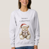 Cream Plaid Christmas Teddy Bear Trui (Voorkant)