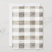 Cream Plaid Stripes Butterfly Vrijgezellenfeest Kaart (Achterkant)