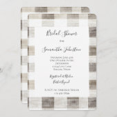 Cream Plaid Stripes Vrijgezellenfeest Kaart (Voorkant / Achterkant)