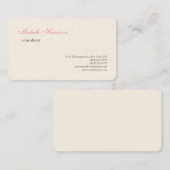 Cream Plain Classical Plain Simple Visitekaartje (Voorkant / Achterkant)