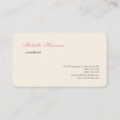 Cream Plain Classical Plain Simple Visitekaartje (Voorkant)
