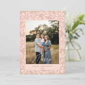 Cream Poinsettia kerstontwerp Feestdagenkaart (Staand voorkant)