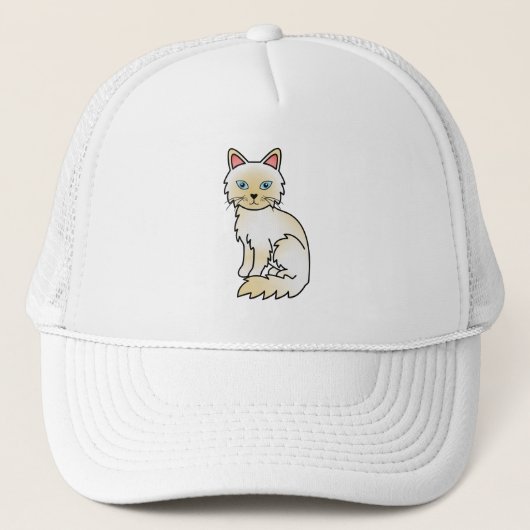 Cream Point Birman / Ragdoll Mooie Cartoon Kat Trucker Pet (Voorkant)
