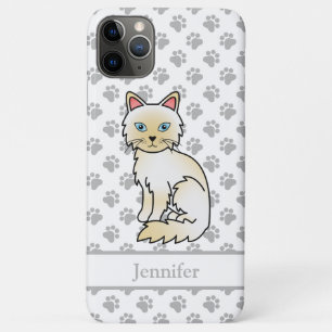 Cream Point Birman / Ragdoll Mooie Kat & Naam Case-Mate iPhone Case