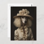 Cream Poodle Flower Pet Briefkaart (Voorkant / Achterkant)